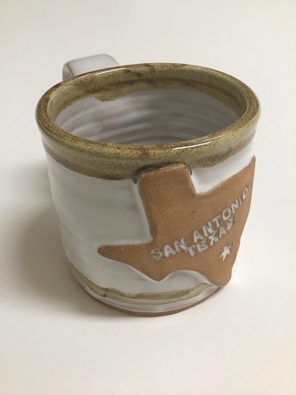 San Antonio Texas Star Coffee Mug Studio Pottery SIGNED Artisan Large Cowboy NEW